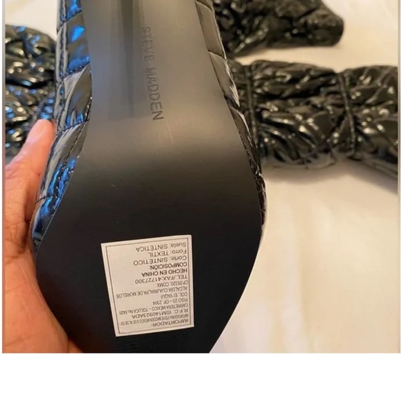 NWOT Steve Madden Black Over the Knee Quilted Stiletto Boots - Size 8 - Picture 9 of 13